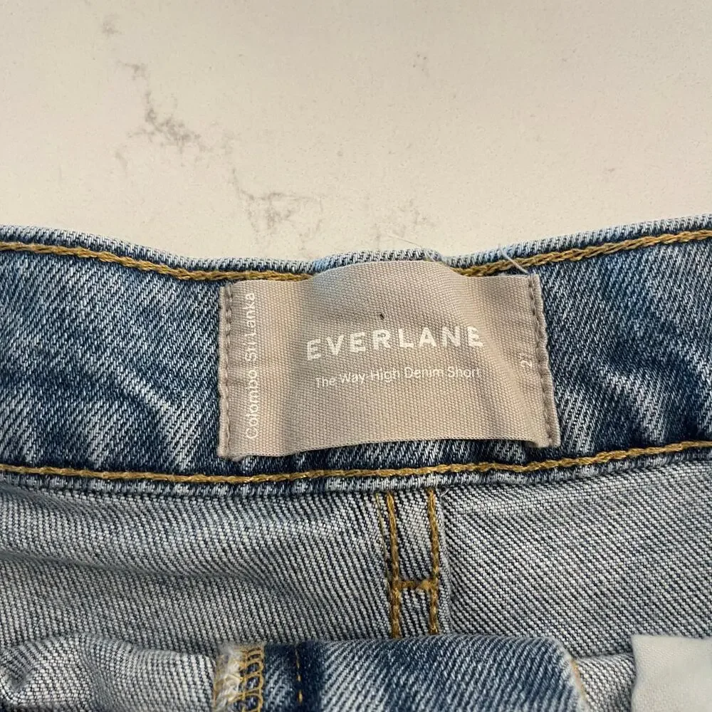 Everlane The Way High Denim Shorts‎ Size 27